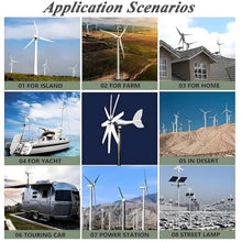 16000W/20000W Wind Turbine Generator Kit, Portable Vertical 12V 24V 48V
