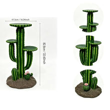 JintianCrafts 32" Cactus Plant Stand with 3 Shelves, Resin Saguaro Cactus Flower Pot Holder, Multi-Tier Succulent Display Rack for Patio, Yard, Lawn, Garden & Outdoor Decor