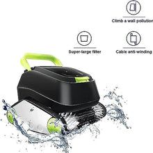 KANGJIEM Cordless Robotic Pool Cleaner, Intelligent Sport Robotic Cleaner Automatic Pool Vacuum with 90 Mins Runtime & Powerful Motors, Underwater Cleaner Ideal for Inground Pool up to 860 ft²