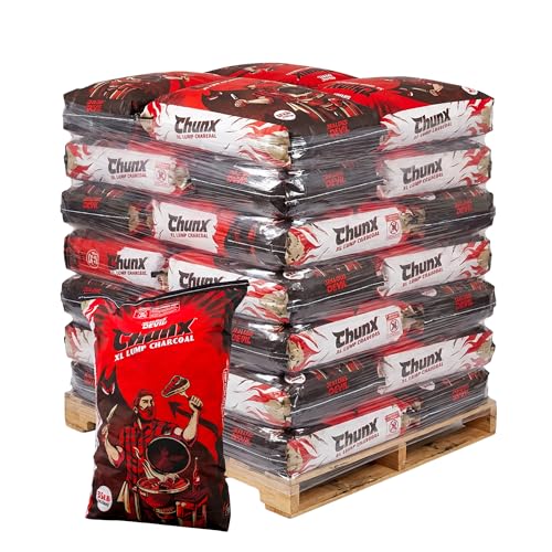 Jealous Devil Chunx XL Lump Charcoal, All Natural Hardwood, 35 Lb, 25-Pack