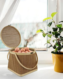 Picnic Basket Hamper As Shopping Bag with Lid and Handle Camping Picnic Shopping Food Fruit Picnic Basketpicnic Basket(Color:20X20X19.5CM) (23x23x19.5cm) (23x23x19.5cm)