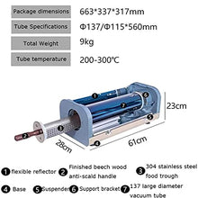 Portable Solar Grill, Smokeless Stainless Steel Vacuum Oven, 137mm Large Diameter Vacuum Tube, 360° Concentrating Heat,Tube Temperature 200-300°C, for Camping Or Backpacking