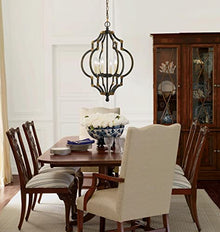 Cal Lighting FX-3593-6 Transitional Six Light Pendant from Howell Collection in Bronze/Dark Finish, 17.00 inches