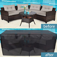 HUHJYUGE Table and Chair Covers Windproof Dust-Proof 96" L x 96" W x 12" H, All Weather Cover for Outdoor Furniture Set, Patio Furniture Covers Waterproof, Table and Chair Covers Set