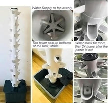 BTURYT Vertical Garden Hydroponics -15 Story Tower with Pump and Mobile Water Tank for Plant Sites - Valentine's Gift Plant Tower