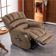 Oversized Power Lift Recliner Sofa with Extended Footrest for Elderly