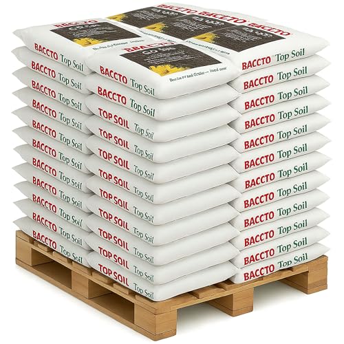 Michigan Peat Company Baccto Top Soil for Lawns, Patchworks, Gardens, Planting Beds, and Shrub and Tree Transplant Mixtures, 50 Pound Bag, 50 Pack