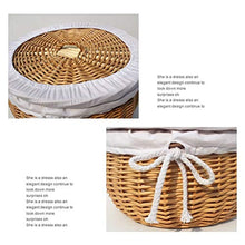 OREKPOT Rattan Storage Basket Woven Fruit Snack Storage Box Picnic Basket Wedding Decoration Outdoor Home Desktop Decoration，Without Cover