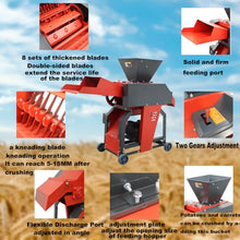 Banfluxion 220V 8-Blade Grass Cutter with Conveyor Belt Red