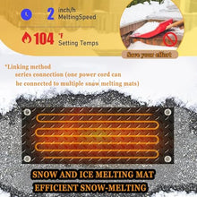 Coal2ToalPW Outdoor Snow Melting Mat - Non-Slip Rubber Ice Melting Pad - 360W Waterproof Snow Removal Solution(40x60cmx4Pcs)