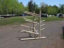 Log Kayak Rack Sunfish Sailboat and Canoe/Kayak Boom Rack Unfinished