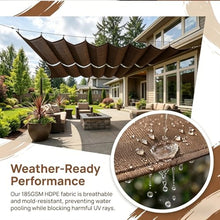FENGZEQUAN Pergola Cover Shade Canopy, Retractable Awning Sun Shades Outdoor Patio Pergolas Kit for Deck Backyard Gazebo, Wave Shade Sail with Hardware Wire Cable(W1.6*L18m/W5.24*L59.05ft)