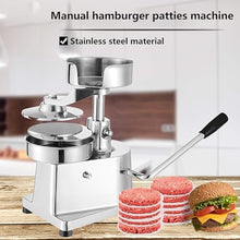YOtat Commercial Hamburger Patty Maker Burger Forming Machine Home Large Manual Beef Meat Forming Processor Stainless Steel Grill Burger Press Tool with 500Pcs Papers (A S)