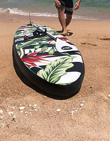 POP BOARD CO. Royal Hawaiian Inflatable Stand-Up Paddleboard Pink/Black 10ft 6in