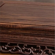 QUANGJN Pcs Plants Saucers Carved Crafts Ornaments Solid Wood Bracket Rectangular Flowerpot Vase Porcelain Buddha Base Plant Pot Saucers,