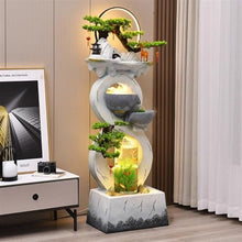 Outdoor Water Fountain Water Ornaments, Self-circulating Water Modern New Chinese Home Office Fish Tank, Outdoor Floor Landscape Ornaments Outdoor Fountain (Color : White, Size : L)