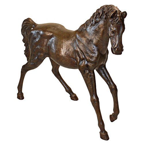 Design Toscano Trotting Thoroughbred Horse Cast Bronze Garden Statue Bronze