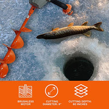 Mowro Redback 40V Cordless Ice Auger with Stainless Steel Blades and Battery