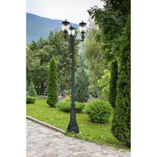 Z-Lite Davina 3 Light Post Light 116" Tall Black