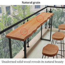 Dalumian Bar Table Solid Wood Narrow Counter Height Table, Rectangular Kitchen Table, High Pub Desk for Narrow Spaces Living Room (No Stools)(100CM)