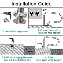 Stainless Steel Swimming Pool Hand Rail Pool Stair Rail Safety Handle Pool Grab Ladder for Elderly and Kids 250Lbs Load Capacity 1.2Mm (1.0Mm) (1.2mm)