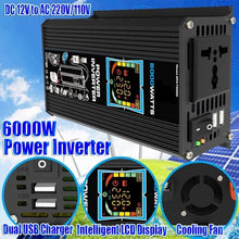 ZXDZTZ 6000W Complete Solar Inverter Kit with 100W Solar Panel and 50A Controller Home Grid System Portable Outdoor Power Storage Kit for Home and Outdoor Power System(Black,12v-110v)