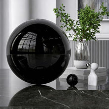 YDJIANCAI 1 Pcs Gazing Ball, Stainless Steel Garden Mirror Globe, Polished Ornament Sphere, Hollow Floating Reflective Hemisphere, Home Outdoor Pond, Black(Size:22.44 in/57 cm)