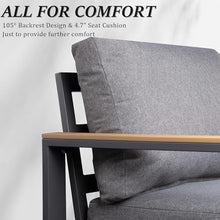 RoyalCraft 5 Piece Aluminum Patio Furniture Set Grey