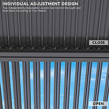 YITAHOME Louvered Pergola 10x13ft Outdoor Hardtop Gazebo with Netting Gray