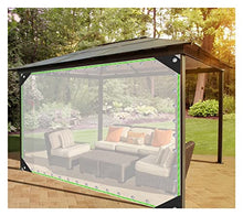 XBTGS Weatherproof Outdoor Curtain Transparent PVC Insulated Soft & Lightweight Easy Storage Door Curtain for Gazebo & Patio 4x1m Perfect for Wind Protection,Clear-4x,Clear-4x2m