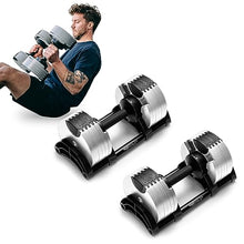 Bells of Steel Adjustable Dumbbells Set 5-50lb Ash