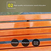 WZYPZFCL Outdoor Bench Bench,Outdoor Park Garden Benches Terrace Benches, Weatherproof Bench with Aluminum Legs and Anticorrosive Pine Wood, 2-Seater Bench (Pine 150Cm) (Solid W (Pine 150CM)