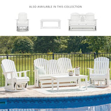 Signature Design by Ashley 1-Piece HDPE Outdoor Glider Loveseat, White