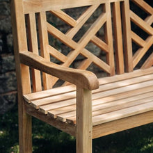 Ash & Ember Summit Grade A Teak Bench, Seats 2 People Comfortably, Weather Resistant Indoor Outdoor Solid Wood Patio Furniture with Tightly Spaced Slats, Bowed Back, Armrests (5')