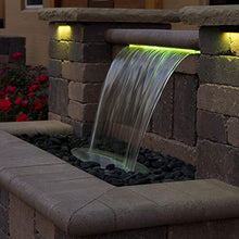 Atlantic Water Gardens Complete Sol White Colorfalls Lighted Falls Kit - 24" Spillway, Basin, Pump, Hose & Fittings