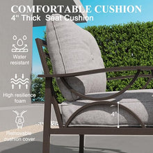 RoyalCraft 6 Piece Outdoor Patio Furniture Set with Coffee Table and Ottomans Grey