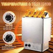 PioMue Electric Sauna Heater with Built-in Controller,Adjustable Temp & 3h Timer,Stainless Steel Steam Stove for Home Steam Sauna Bathroom, SPA Houses, Dry Saunas 220V-6KW