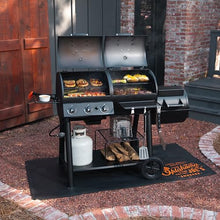 Oklahoma Joe's Canyon Deluxe Charcoal and Propane Gas Combination Smoker and Grill Black