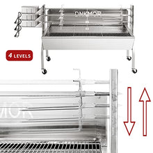 62"Rotisserie Spit Roaster Stainless Steel 150LB Capacity 30W Motor