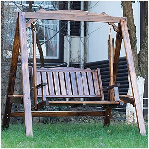 KYTGFH Patio Swing Porch Hang Club Bench Chair,2 Person Garden Swing Outside Furniture Patio Swing Outdoor Lounge Chair Lazy Daze Hammocks Swing Bench Outdoor Porch