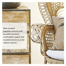 XJOYSL7921 Rattan Chair Rattan Chair, Peacock Chair, Accent Rattan Chair, Cozy Chairs, Handmade for Bedroom, Living Room Dorm Rooms, Garden and Courtyard Modern Accent Chair for Living Room