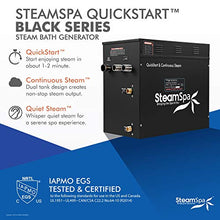 SteamSpa BKT2100-A Black Series WiFi and Bluetooth 21kW QuickStart Steam Bath Generator Package