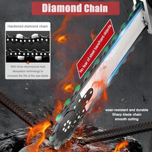 Concrete Saw, 7800W/8800W/7500 RPM Diamond Chain Brushless Electric Concrete Chain Saw, Wet Electric Wall Groove Cutting Machine for Slotted Rebar, Marble, Bricks and Marble,8800W