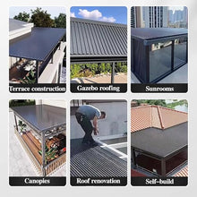 6 Pack Gray Metal Insulated Roofing Panels - Weatherproof Gazebo Replacement Roof Sheets, Ceiling Cladding for Pergola & Balcony Cover (L 1150mm / 45.2")(Gray,L 1850mm(73"))