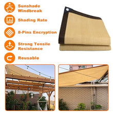 6m x 8m Shade Sail for Garden Patio Pergola 90% UV Protection Sun Shade with Reinforced Grommets Perfect for Plants Chicken Coop Greenhouse - Off White Color