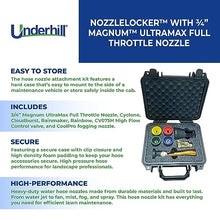 Underhill NozzleLocker Garden Water Hose Nozzle Kit, Sprayer, Jet, Fog, Mister, Heavy-Duty, with ¾ Inch Magnum UltraMax Full Throttle Nozzle, HP-K2