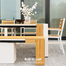 Transformer Table Extendable Outdoor Dining Set, Light Oak, Natural