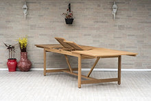 Brampton Patio 9 Piece Outdoor Eucalyptus Extendable Dining Set Teak Finish