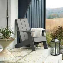 Highwood Italica Modern Adirondack 4pc Patio Set, Coastal Teak