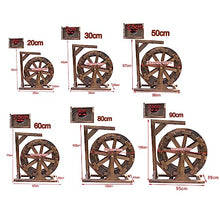 Waterwheel Fountain Outdoor Garden,Water Wheel Fountain for Balcony Patio Pond Pool,Yard Decoration Freestanding Wood Design Spring Water Feature Feng Shui Wheels,for Terrace Outdoors (Size : 90cm)